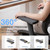 Ergonomic Mesh Office Chair with 2-Zone Lumbar Support and Footrest,Black
