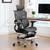 Ergonomic Mesh Office Chair with 2-Zone Lumbar Support and Footrest,Black