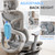 Ergonomic Mesh Office Chair with 2-Zone Lumbar Support and Footrest,Grey