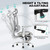 Ergonomic Mesh Office Chair with 3-Zone Dynamic Lumbar Support, Big and Tall Office Chair with Footrest, Adjustable Seat Depth,4D Headrest,6D Armrests, Swivel Executive Chair for Home Office,Grey
