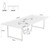 8FT Conference Table, 94.49 L x 47.24 W x 29.53 H Inches Large Meeting Podcast Table for 10 People, Business Style Wooden Training Table with Strong Metal Frame for Office Conference