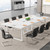 8FT Conference Table, 94.49 L x 47.24 W x 29.53 H Inches Large Meeting Podcast Table for 10 People, Business Style Wooden Training Table with Strong Metal Frame for Office Conference