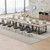 8FT Conference Table, 94.49 L x 47.24 W x 29.53 H Inches Large Meeting Podcast Table for 10 People, Business Style Wooden Training Table with Strong Metal Frame for Office Conference