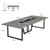 8FT Conference Table Set of 2, Large Meeting Podcast Table for 10 People, Business Style Wooden Training Table with Strong Metal Frame for Office Conference