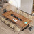 8FT Conference Table Set of 2, Large Meeting Podcast Table for 10 People, Business Style Wooden Training Table with Strong Metal Frame for Office Conference