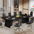 8ft Conference Table, Large Meeting Table for 8-10 People, Business Seminar Furniture for Office Conference Room (2, Black)