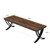 6.5FT Conference Table for 6-8 People, 78 inch Long Rectangular Seminar Table with Strong Metal Frame, Business Boardroom Desk for Office Meeting Conference Room (1PC, Brown)