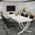 6.5FT Conference Table for 6-8 People, 78 inch Long Rectangular Seminar Table with Strong Metal Frame, Business Furniture Boardroom Desk for Office Meeting Conference Room (1PC, White)
