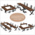 6.5FT Conference Table for 6-8 People, 78 inch Long Rectangular Seminar Table with Strong Metal Frame, Business Furniture Boardroom Desk for Office Meeting Conference Room (2PCS, Brown)
