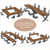 6.5FT Conference Table for 6-8 People, 78 inch Long Rectangular Seminar Table with Strong Metal Frame, Business Furniture Boardroom Desk for Office Meeting Conference Room (2PCS, Mix Brown)