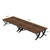 6.5FT Conference Table for 6-8 People, 78 inch Long Rectangular Seminar Table with Strong Metal Frame, Business Furniture Boardroom Desk for Office Meeting Conference Room (4PCS, Brown)