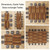 6.5FT Conference Table for 6-8 People, 78 inch Long Rectangular Seminar Table with Strong Metal Frame, Business Furniture Boardroom Desk for Office Meeting Conference Room (6PCS, Mix Brown)