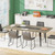 6FT Conference Table, 70.86L x 35.43W x 29.52H Inches Boat Shaped Meeting Table, Industrial Grey Seminar Table for Office Meeting Conference Room