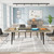 6FT Conference Table, 70.86L x 35.43W x 29.52H Inches Boat Shaped Meeting Table, Industrial Grey Seminar Table for Office Meeting Conference Room