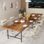 6FT Conference Table, Rustic Rectangle 70.8" W x 35.4" D Meeting Table, Modern Seminar Table Boardroom Desk for Office Meeting Conference Room (6ft, Rustic)