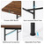 6FT Conference Table, Rustic Rectangle 70.8" W x 35.4" D Meeting Table, Modern Seminar Table Boardroom Desk for Office Meeting Conference Room (6ft, Rustic)