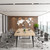8FT Conference Table, 94.48L x 47.21W x 29.52H Inches Boat Shaped Meeting Table with Rectangle Grommet, Modern Seminar Boardroom Table for Office Conference Room (Light Wood Grain, 8ft)