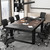 7FT Conference Table for 6-8 People, Large Rectangular Meeting Table, Modern Seminar Table for Office Meeting Conference Room, Black and Deep Brown (86.8”L x 47.2”W x 29.4”H)