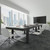 7FT Conference Table for 6-8 People, Large Rectangular Meeting Table, Modern Seminar Table for Office Meeting Conference Room, Black and Deep Brown (86.8”L x 47.2”W x 29.4”H)