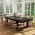 7FT Conference Table for 6-8 People, Large Rectangular Meeting Table, Modern Seminar Table for Office Meeting Conference Room, Black and Deep Brown (86.8”L x 47.2”W x 29.4”H)