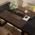 7FT Conference Table for 6-8 People, Large Rectangular Meeting Table, Modern Seminar Table for Office Meeting Conference Room, Black and Deep Brown (86.8”L x 47.2”W x 29.4”H)