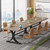 10.5FT Conference Table, Modern Meeting Table for 8-10 People, Rectangle Seminar Boardroom Table for Office Conference Room with Stylish Legs (2, Grey + Black)