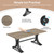 10.5FT Conference Table, Modern Meeting Table for 8-10 People, Rectangle Seminar Boardroom Table for Office Conference Room with Stylish Legs (2, Grey + Black)