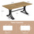 10.5FT Conference Table, Modern Meeting Table for 8-10 People, Rectangle Seminar Boardroom Table for Office Conference Room with Stylish Legs (2, Brown and Black)