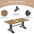 10.5FT Conference Table, Modern Meeting Table for 8-10 People, Rectangle Seminar Boardroom Table for Office Conference Room with Stylish Legs (2, Brown and Black)