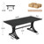 10.5FT Conference Table, Modern Meeting Table for 8-10 People, Rectangle Seminar Boardroom Table for Office Conference Room with Stylish Legs (4, Black)