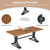10.5FT Conference Table, Modern Meeting Table for 8-10 People, Rectangle Seminar Boardroom Table for Office Conference Room with Stylish Legs (4, Rustic Brown and Black)