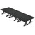 10.5FT Conference Table, Modern Meeting Table for 8-10 People, Rectangle Seminar Boardroom Table for Office Conference Room with Stylish Legs (6, Black)