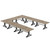 10.5FT Conference Table, Modern Meeting Table for 8-10 People, Rectangle Seminar Boardroom Table for Office Conference Room with Stylish Legs (6, Grey + Black)