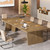 Conference Table, 8ft Conference Room Table for 10 People, Large Meeting Desk with Cable Grommet, Modern Boardroom Table for Office Conference (2, Brown)