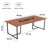 8FT Conference Table,94.4 L x 47.2 W x30.7 H Meeting Seminar Table with Grommet,Stability Enhancement,Large Conference Room Table for Office Meeting (Brown)