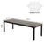 6.5 FT Conference Room Table, 78.74" W x 27.56" D Large Office Conference Table, Modern Seminar Meeting Table Desk for Boardroom, Meeting Room (1, Gray and Black)