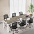 6.5 FT Conference Room Table, 78.74" W x 27.56" D Large Office Conference Table, Modern Seminar Meeting Table Desk for Boardroom, Meeting Room (1, Gray)