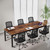 6.5 FT Conference Room Table, 78.74" W x 27.56" D Large Office Conference Table, Modern Seminar Meeting Table Desk for Boardroom, Meeting Room (1, Rustic Brown)