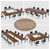 6.5 FT Conference Room Table, 78.74" W x 27.56" D Large Office Conference Table, Modern Seminar Meeting Table Desk for Boardroom, Meeting Room (1, Rustic Brown)