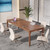 6.5 FT Conference Room Table, 78.74" W x 27.56" D Large Office Conference Table, Modern Seminar Meeting Table Desk for Boardroom, Meeting Room (1, Walnut)
