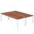 6.5 FT Conference Room Table, 78.74" W x 27.56" D Large Office Conference Table, Modern Seminar Meeting Table Desk for Boardroom, Meeting Room (2, Brown and White)