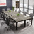 6.5 FT Conference Room Table, 78.74" W x 27.56" D Large Office Conference Table, Modern Seminar Meeting Table Desk for Boardroom, Meeting Room (2, Gray and Black)