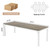 6.5 FT Conference Room Table, 78.74" W x 27.56" D Large Office Conference Table, Modern Seminar Meeting Table Desk for Boardroom, Meeting Room (2, Gray)