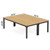 6.5 FT Conference Room Table, 78.74" W x 27.56" D Large Office Conference Table, Modern Seminar Meeting Table Desk for Boardroom, Meeting Room (2, Natural)