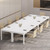 6.5 FT Conference Room Table, 78.74" W x 27.56" D Large Office Conference Table, Modern Seminar Meeting Table Desk for Boardroom, Meeting Room (2, White)