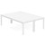 6.5 FT Conference Room Table, 78.74" W x 27.56" D Large Office Conference Table, Modern Seminar Meeting Table Desk for Boardroom, Meeting Room (2, White)