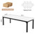 6.5 FT Conference Room Table, 78.74" W x 27.56" D Large Office Conference Table, Modern Seminar Meeting Table Desk for Boardroom, Meeting Room (2, White and Black)