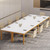 6.5 FT Conference Room Table, 78.74" W x 27.56" D Large Office Conference Table, Modern Seminar Meeting Table Desk for Boardroom, Meeting Room (2, White and Gold)