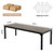 6.5 FT Conference Room Table, 78.74" W x 27.56" D Large Office Conference Table, Modern Seminar Meeting Table Desk for Boardroom, Meeting Room (4, Gray and Black)