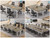 6.5 FT Conference Room Table, 78.74" W x 27.56" D Large Office Conference Table, Modern Seminar Meeting Table Desk for Boardroom, Meeting Room (4, Gray)